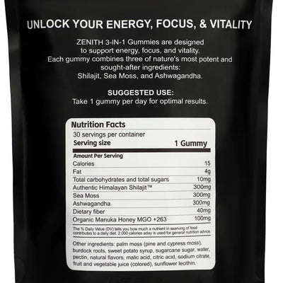 Zenith | 3 in 1 Shilajit Gummies